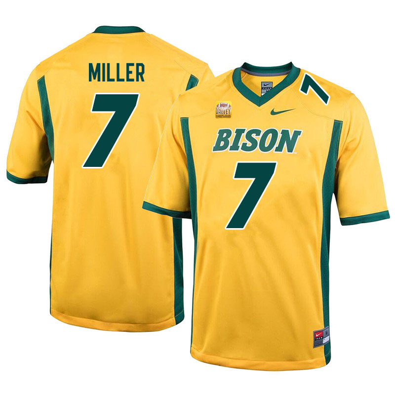 Men #7 Cam Miller North Dakota State Bison College Football Jerseys Sale-Yellow